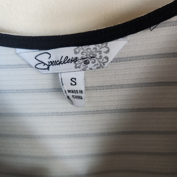 Speechless White Dress w/ Black Stripes - Small - Picture 8 of 8
